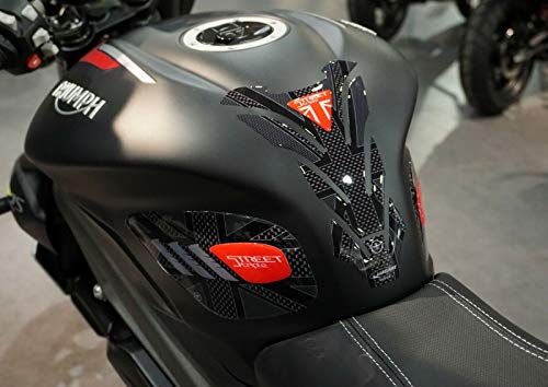 Kit de pegatinas 3D para depósito de moto compatible con Triumph Street Triple 2013-2020