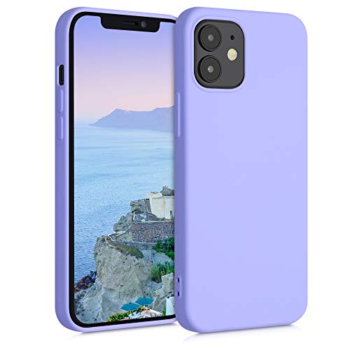 kwmobile Funda Compatible con Apple iPhone 12 Mini - Carcasa de Silicona TPU para móvil - Cover Trasero en Lavanda Pastel