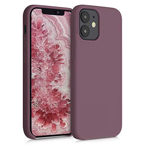 kwmobile Funda para Apple iPhone 12 Mini - Funda Carcasa de TPU para móvil - Cover Trasero en Ciruela