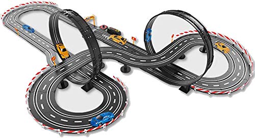 LINANNAN Track Slot Race Race Tracks Tracer Racers R/C High Speed ​​Electric Control Remote Track Set 6 años de Edad, niños y niñas, Juego de Regalo de cumpleaños/cumpleaños