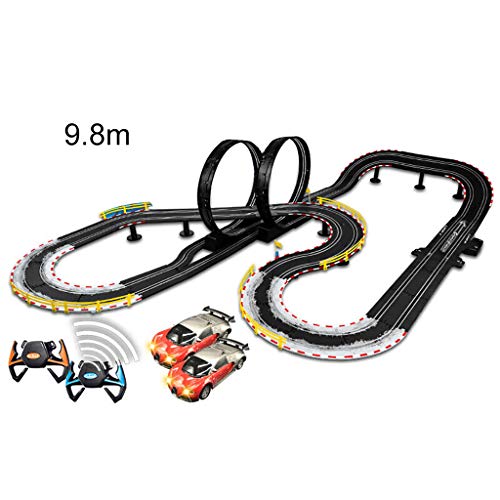 LINGLING-Piste Slot Car Race Tracks Tracer Racers R/C Control Remoto de Alta Velocidad Speedway Glow Track Set Juguete Regalo de cumpleaños para niños y niñas