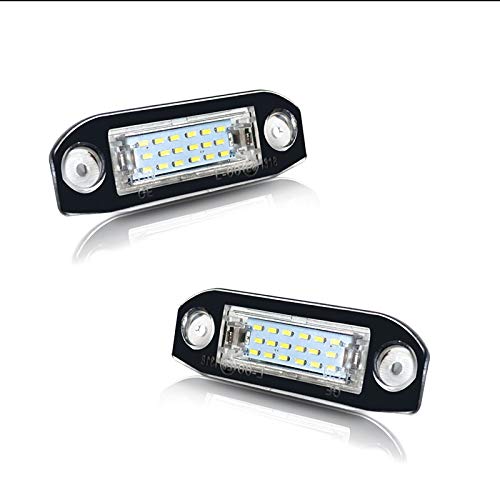 Luces De MatríCula Xenon White Car Número de matrícula Lightsfor Volvo C30 C70 S80 V70 XC70 S40 V50 S60 V60 xc60 xc90 etc. MatríCula Luz