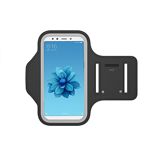 Misha Brazalete Deportivo para Xiaomi Mi A2 (Mi 6X), Cinta Reflectante, Antideslizante, a Prueba de Agua, cómodo con Correa Ajustable, Ideal para Gimnasio, Trek, Footing, Senderismo, Ciclismo