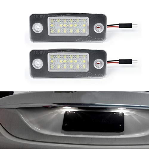 MOLEAQI 2 Piezas LED número Luces de matrícula luz de la lámpara de la luz Trasera para Au-di A8 D3 2002-2010