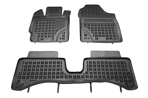 MTM Alfombrillas Goma Yaris III Hybrid Desde 09.2011-2014, Tipo Cubeta a Medida Antideslizante con Borde 5 cm, cód. 3D 5748