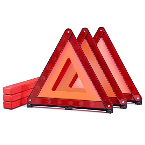 MYSBIKER Triángulo de Advertencia Triangular Plegable de Seguridad Triple Kit de Advertencia triángulo Reflector de Carretera Señal