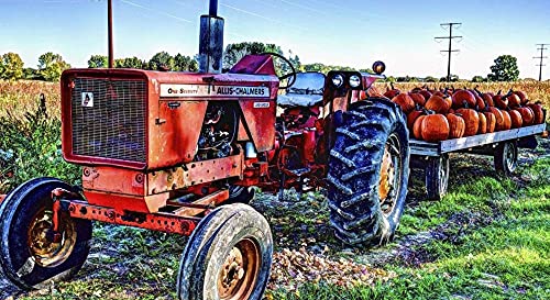 N-R Tractor s Pumpkin - Rompecabezas Grandes de 1000 Piezas para Adultos,   Juguetes Coloridos para educación y relajación, Rompecabezas Popular, Juego de Juguetes Familiares