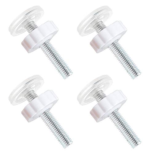 NATEE 4pcs Perno para Puerta Presión de Bebé, Varilla de Husillo Presión Puerta de Bebé, Tornillos Montados Puerta Bebé M10 para Puerta de Perro Bebé Pasador ABS Diámetro 35mm Todo Tipo de Pared