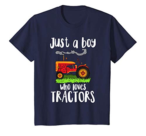 Niños Regalo de tractor... Sólo un chico que ama los tractores Camiseta