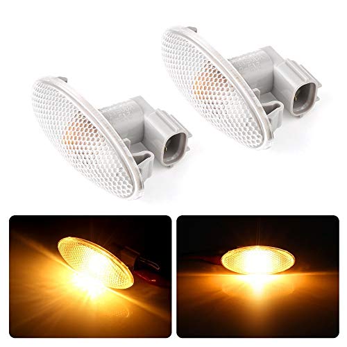 NO LOGO FJJ-DENG, Girar 2pieces del Coche LED ámbar Intermitente Las Luces de señales de Marcador Lateral, luz for Toyota Corolla Camry RAV4 Yaris encender los Faros Indicadores