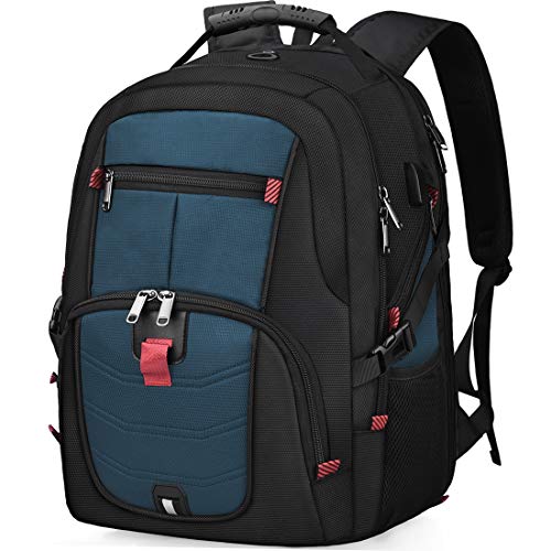 NUBILY Mochila para Portátil Hombre 18,4 Pulgadas Impermeable Mochilas Puerto USB 17,3 Pulgadas Trabajo Ordenador Viaje Negocio Multifuncional Mochila Daypacks