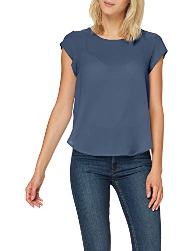 Only ONLVIC S/S Solid Top Noos WVN Camiseta, Vintage Indigo, 36 para Mujer