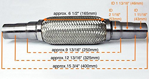 Pantalón llama universal pieza pantalón flex pipe 45x48x55mm 400mm