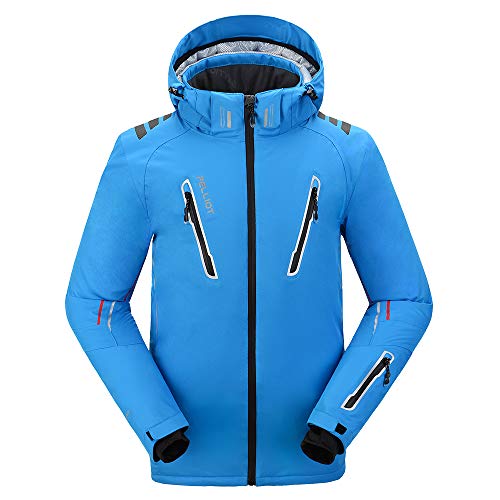 PELLIOT Traje de Esquí Profesional Esquí Alpinismo Ropa de Esquí Impermeable Ropa Transpirable para el Aire Libre Hombre (Azul, S)