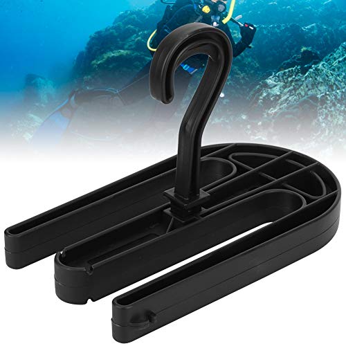 Percha para Accesorios de Buceo de Drenaje rápido, Percha para Ropa de Buceo ABS Flexible Negra, para Secadora de Camping, Traje seco con Gancho Giratorio para Pesca