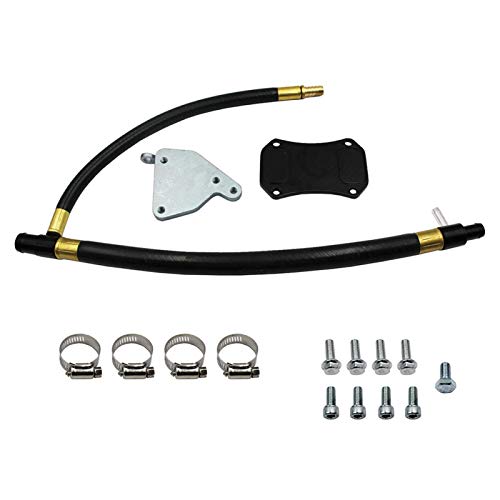 POHOVE Tubo de Escape Válvula de Gas Enfriador Borrado Kit para Chevy GM C 11-15 6.6L LML Duramax LML Diese L Válvula Enfriador Kit Gas Aceite Manguera de Combustible Accesorios - Negro, Free Size