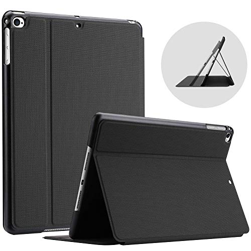 ProCase Funda para 9.7" iPad 6 2018 / iPad 5 2017 / iPad Air 2 2014 / iPad Air 1 2013 Modelos Viejos, Carcasa Delgada Protectora de Tipo Folio, Cubierta Inteligente - Negro