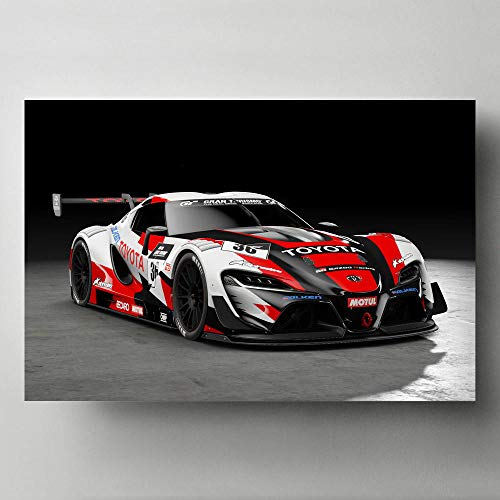 QZHSCYB Carteles e Impresiones de Arte Moderno FT-1 Vision GT Toyotas Supra GT Racing Car Cuadro de Pared Pintura en Lienzo Decoración para Sala de Estar -50X70cm 20x28 Pulgadas sin Marco