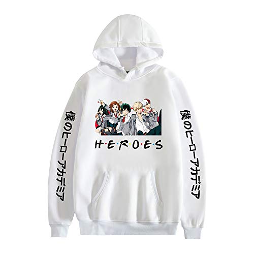 Rcinodhilary Harajuku japonés Anime My Hero Academia Sudadera con Capucha Bakugou Katsuki Himiko Toga Sudadera con Estampado de Jersey Blusa Informal Tops para Hombres y Mujeres