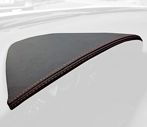 RedlineGoods Gauge Hood Cover Compatible con Toyota GT86 2012-20 Alcantara Negra Costura ROJA