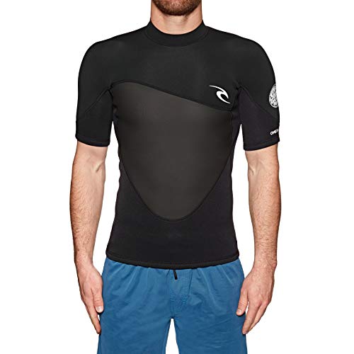 RIP CURL Traje de Neopreno de Neopreno de Manga Corta para Hombre Omega 1.5 mm Negro