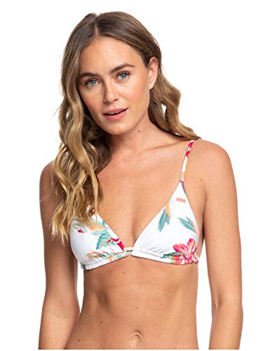 Roxy Lahaina Bay - Top De Bikini Tiki Triangular para Mujer Conjunto De Bikini Tiki Tri, Mujer, Anthracite Wild Leaves S, L