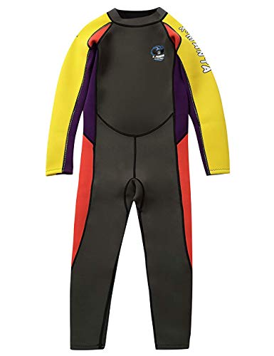 Runuo Traje de baño de los niños,Traje de Neopreno de una Pieza para Surfing Buceo Manga Larga UPF 50+ protección Solar