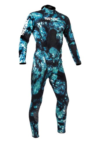 SEAC Camo Traje Húmedo para Apnea y Pesca Submarina, Unisex Adulto, Azul, L