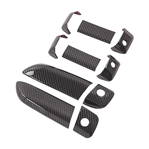 SHUAI Cubierta de Marco de la manija de la Puerta de la Fibra de Carbono Ajuste para Toyota HIACE 2005-2015 Estilo de automóvil (Color : Carbon Fiber)