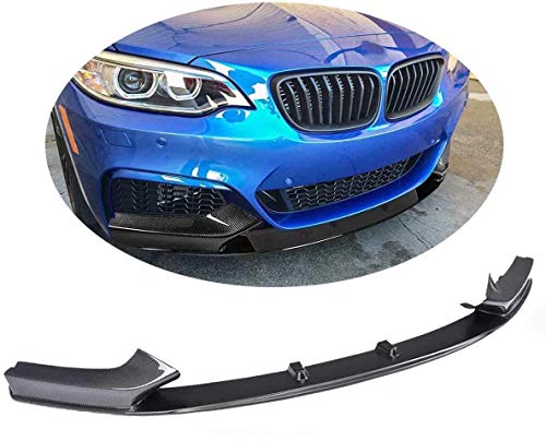 SIOM Adecuado para BMW 2 Series F22 220I 228I 235I M-Sport 2014-2019 Fibra de Carbono + alerón de Barbilla FRP Labio del Parachoques Delantero