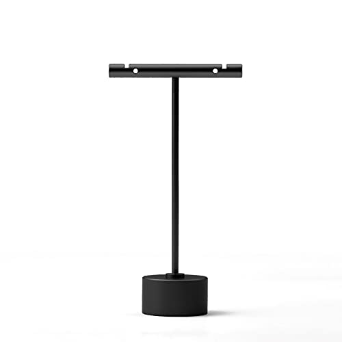 Soporte de pantalla de pendiente de metal negro, organizador de árbol de joyería, 1 en altura Torre de organizador de rack para pulsera anillo de collar de pulsera ( Color : 1pc , Size : Round base )