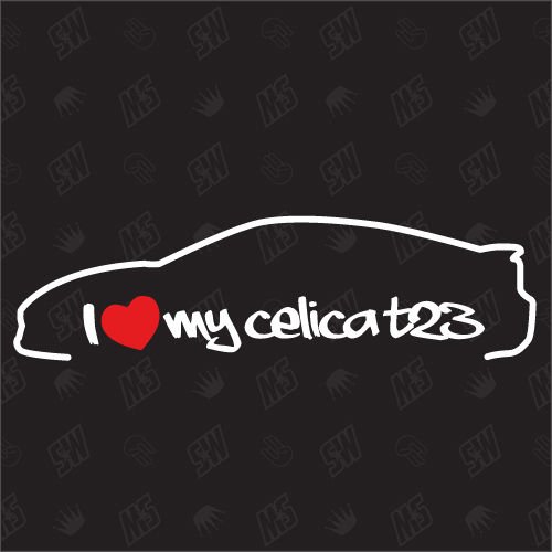 speedwerk-motorwear I Love My Celica T23 – Pegatinas para Toyota – Año de construcción 1999-2005.