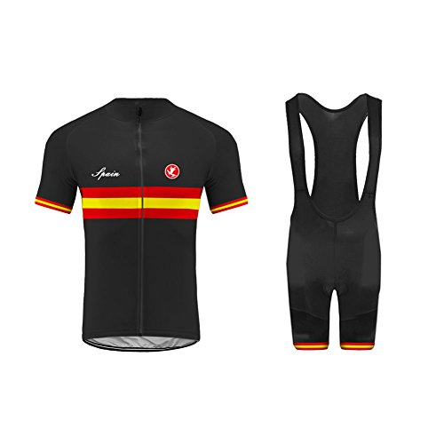 Sports Wear Uglyfrog Hombres Maillots de Bicicleta Jersey de Manga Corta + Pantalones Cortos Acolchados Ropa de Ciclismo Respirable Secado Rápido Cómodo