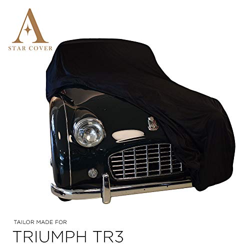 Star Cover Funda DE Exterior Triumph TR3 | Negro Cubierta DE Coche Exterior | Cubierta Auto | 100% Impermeable Y Transpirable | Entrega RÁPIDA