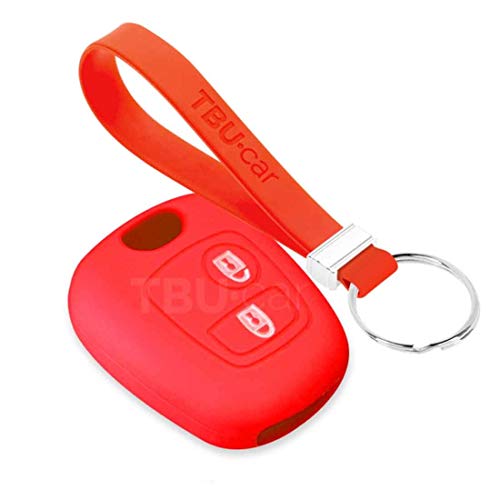 TBU car Funda Carcasa Llave Compatible con Toyota - Funda de Silicona - Cover de Llave Coche - Rojo