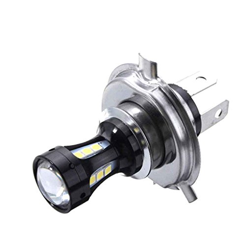 teng hong hui 6.74x4.73CM H4 18W de la Motocicleta 3030 lámparas 3030 LED LED Beam Faros de Moto de Luces de bulbos de lámparas DC 12-24V 6500K