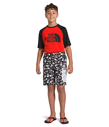 The North Face Boys High Class V Water Short, TNF Black Label Toss Print, M, REG