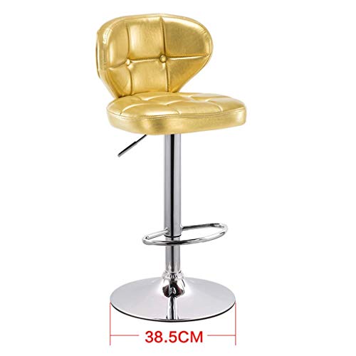 TR Asiento Silla-Barra Silla Cuero + Esponja Cojín Taburete Hebilla a presión Silla trasera con barra confiable Tiene reposapiés Barra Silla alta Giratorio giratorio Elevación de gas Taburete de rece