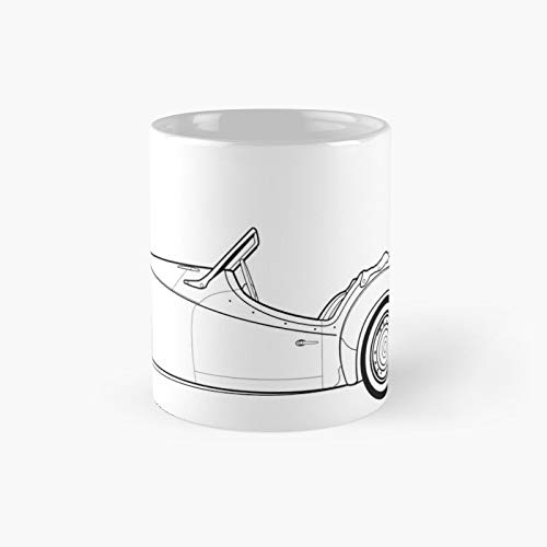 Triumph Tr3 Classic Car Outline Artwork Mug