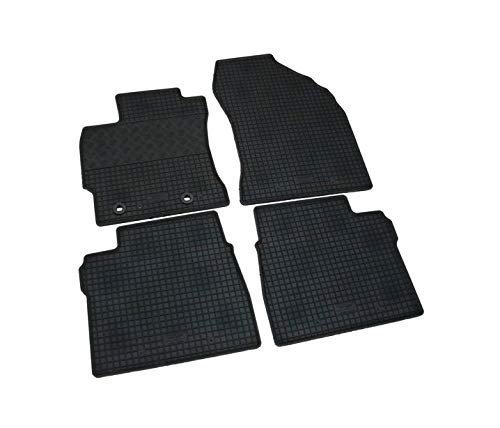 V-MAXZONE PARTS Alfombrillas de goma negra para coche VD841 para todo tipo de clima, inodoras, juego de 4 piezas, compatible con Toyota Corolla 11 tipo E170 2013 2014 2015 2016