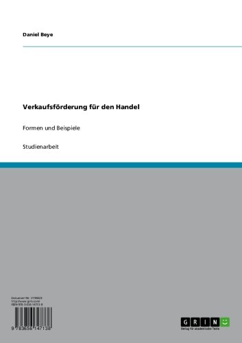 Verkaufsförderung für den Handel: Formen und Beispiele (German Edition)