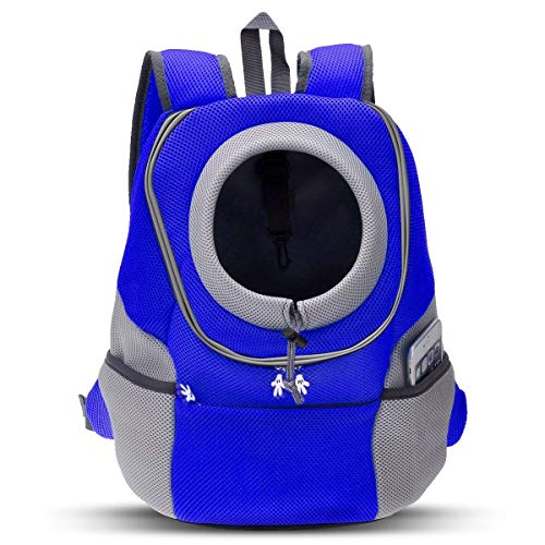 WLDOCA Mochila para el Bolso del Perro del Animal doméstico Mochila del Bolso del Animal doméstico para la línea aérea de los Perros aprobada,Blue,L