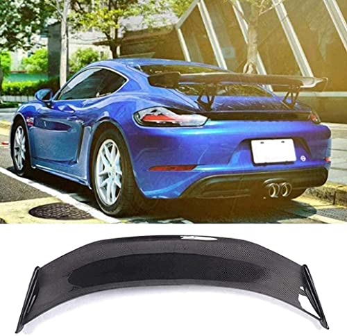 XDHN Alerón Trasero de Carbono/abs Modificado para Coche, decoración Exterior automática para Cayman 981/986/987/718 / Gt4 / GT 2016 2017 2018 2019, Fibra de Carbono, Negro, Negro, Fibra de Carbo