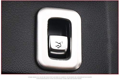 XICION Inactividad Car Styling Maletero Trasero Control de Trama decoración del botón de Acero Inoxidable Cubierta Pegatinas Aptos for la Mercedes-Benz Clase C W205 GLC (Color : Plata)