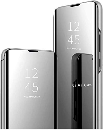 XQ-HD Compatible con Samsung Galaxy A20 Funda, Funda para teléfono móvil Mirror Make-Up para niñas, 360° Carcasa antichoque PC Trasera, Funda Clear View Standing para Samsung Galaxy A20.