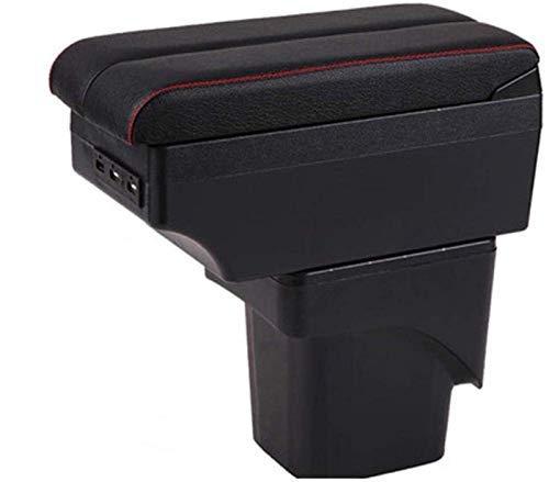 ZDNB Consola del Brazo Central De La Caja del Reposabrazos del Coche para Ford para Focus 2 Mk2 Reposabrazos Automático Reposabrazos Central con Puertos USB Reposabrazos