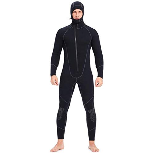 ZHANG Traje De Neopreno con Cremallera Frontal De 5 Mm De Manga Larga O Corta Neopreno para Hombres Traje De Buceo Snorkel Traje De Neopreno Caza Submarina Surf,A-Xlarge