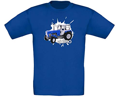 ZT 300 - Camiseta de manga corta para niños y niñas azul 5-6 Años