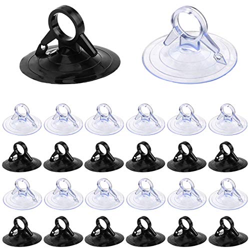 100 Piezas Ventosas de Plástico PVC Ventosas 45mm Ventosas sin Gancho Ventosas Extra Fuertes para Baño Cocina Hogar Oficina Acuario Vidrio Ventanas de Coche Visera para Coche Transparenten Negro