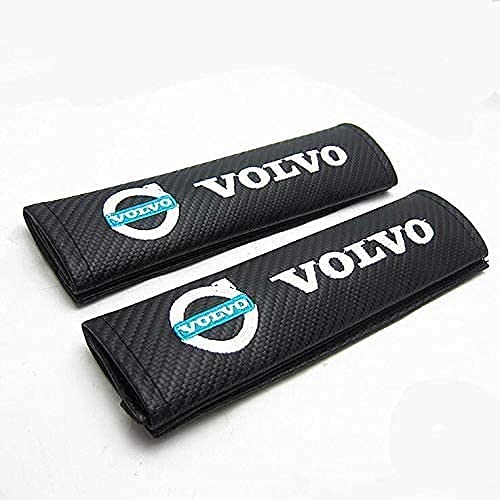 2 Piezas Almohadillas CinturóN Seguridad Para Volvo XC90 XC70 XC60 XC40 S80 S60l Xc80 S40 S70 S90 V90 V70 V60 V40 T5 V50,Fibra Carbon Funda CinturóN Seguridad,Seguridad Almohadillas Protectoras Hombro